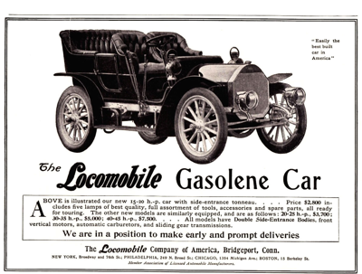 1905 Locomobile Touring Ad