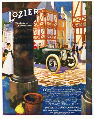 1913 Lozier Ad “Lozier, the choice of ‘Men who know’ “