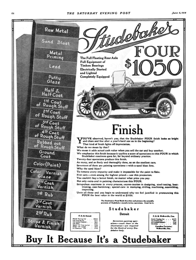 1914 Studebaker Four, 4-Door Touring, BW