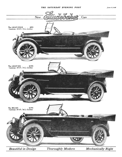1918 Studebaker Full Line Print Ad