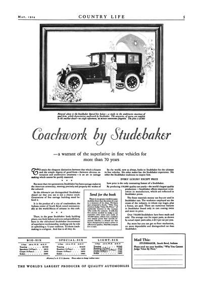 1924 Studebaker Special Six Sedan