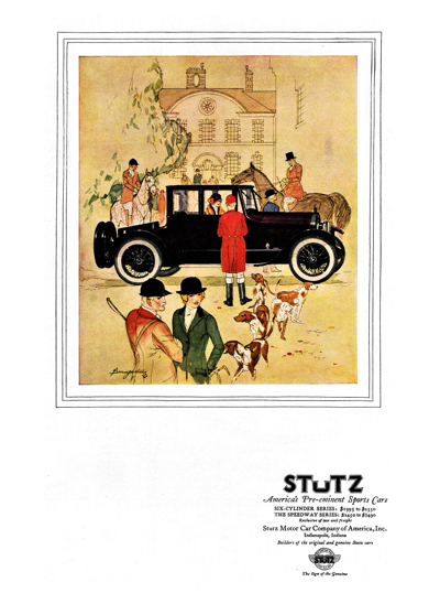 1924 Stutz Touring Ad "America's pre-eminent sports cars"