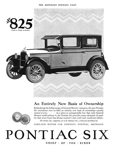 1926 Pontiac 2-door Sedan, SEP from Feb 27th