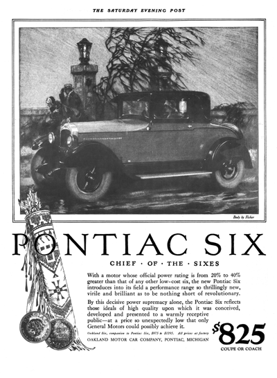 1926 Pontiac Magazine Ad, 2-door Coupe BW