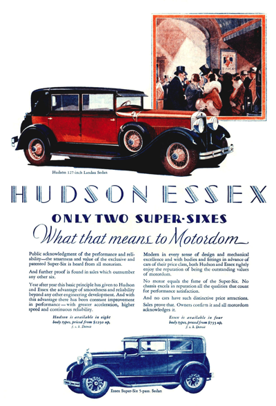 1928 Hudson-Essex ad