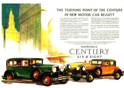 1928 Hupmobile Century 6 and 8 Models Ad