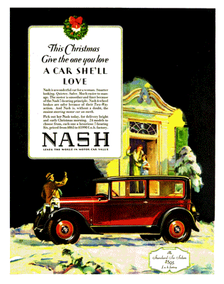 1928 Nash Ad "This Christmas"