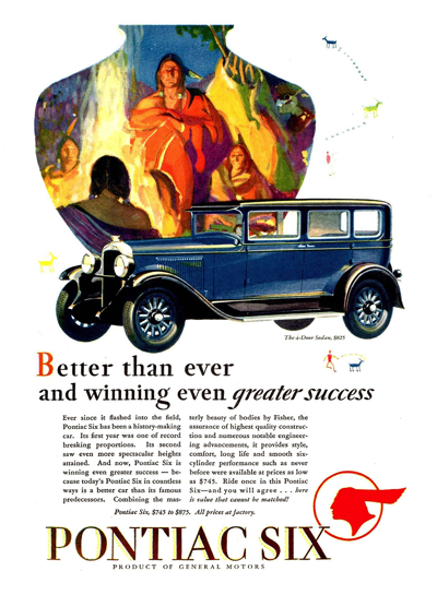 1928 Pontiac 4-door Ad “Better than ever . . .”
