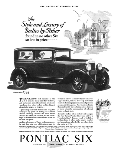 1928 Pontiac 2-door Sedan SEP May 19th