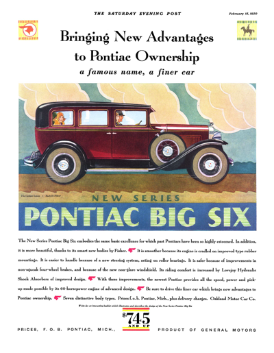 1930 Pontiac Custom Sedan, SEP February 15th