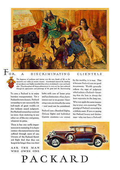 1931 Packard DeLuxe Eight 5 Passenger Coupe Ad