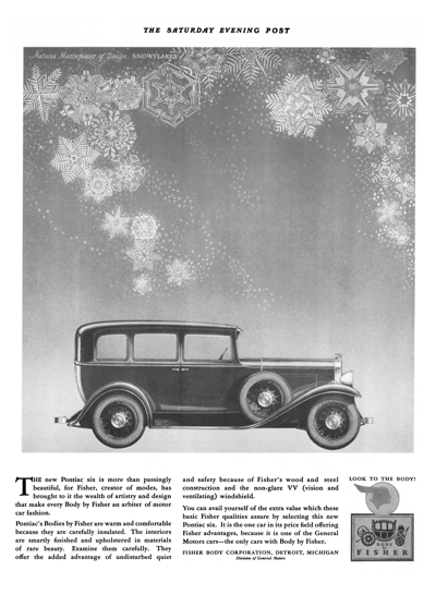 1931 Pontiac 4-door Sedan, Print Ad 1