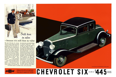 1932 Chevrolet Ad “Still first in sales – because it’s still first in value”