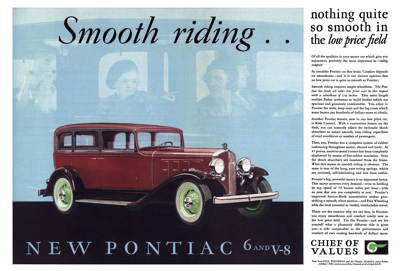 1932 Pontiac 4-door Sedan, Maroon