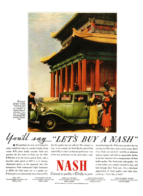 1933 Nash Big Six Ad "You'll say let's buy a Nash"