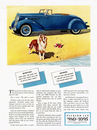 1935 Packard 120 ad #3 “QUESTION: How can I be sure….”