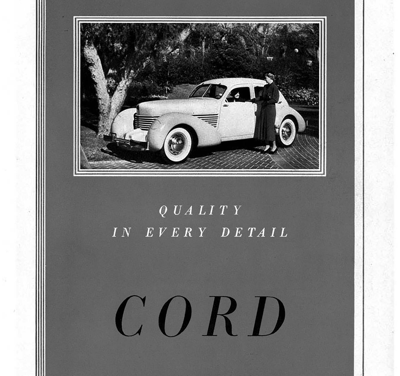 1936 Cord Sedan Ad “Quality in every detail” (10.2 x14.0)