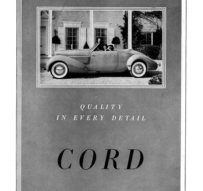 1936 Cord Convertible Ad “Quality in every detail” (10.2 x14.0)