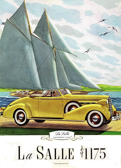 1936 La Salle Ad "La Salle convertible coupe"