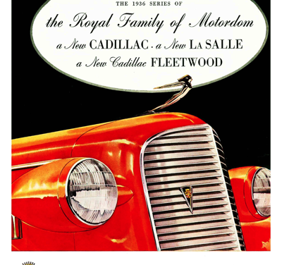 1936 La Salle and Cadillac Ad “Cadillac presents the 1936 series….”