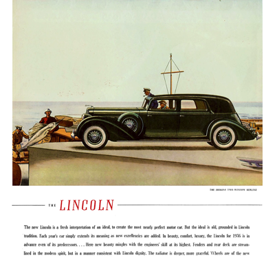 1936 Lincoln K Series Ad “The new Lincoln is a fresh interpretation of an ideal . . .”