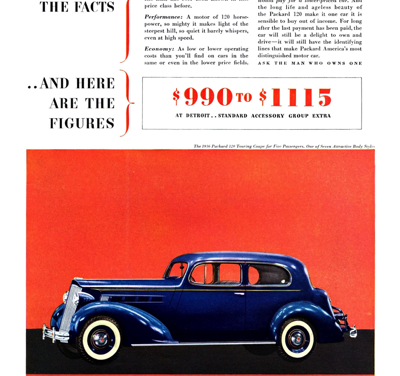 1936 Packard 120 ad #5 (8.0 x 11.1)