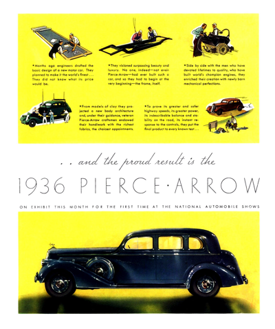 1936 Pierce-Arrow Ad "... and the proud result is."