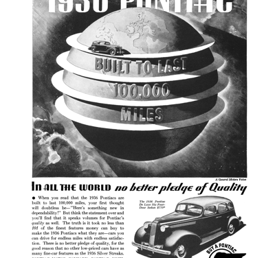 1936 Pontiac 4-door Sedan, magazine ad, Built to Last