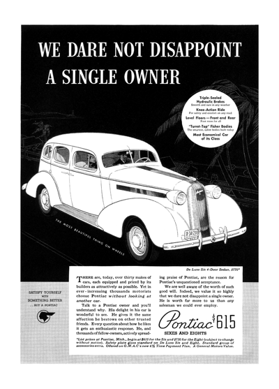1936 Pontiac 4-door DeLuxe 6 Sedan, We Dare not Disappoint