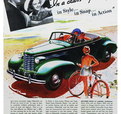 1937 Oldsmobile Ad “In a class by itself”