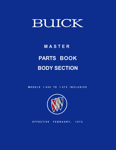 1940-1972 Buick Parts and Accessories Catalog – Body Parts