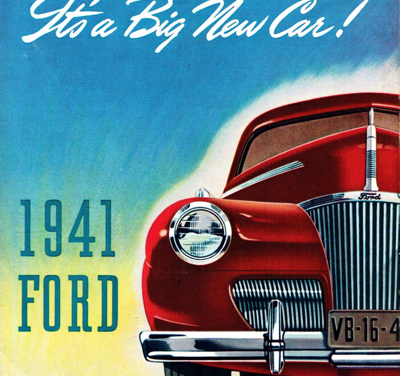 1941 Ford Foldout Brochure How It Unfolds