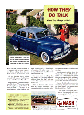 1941 Nash 600 Ad “How they do talk”