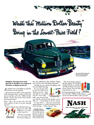 1942 Nash Ad "What's this million"