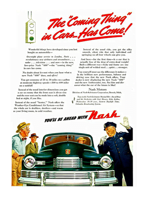 1946 Nash Ad "The Coming Thing in Cars Has Come!"