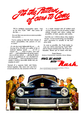 1946 Nash Ad "It's the Pattern of Cars to Come!"