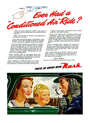 1946 Nash Ad "Ever Had a Conditioned Air Ride?"
