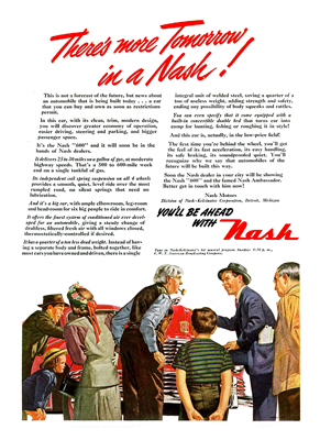 1946 Nash Ad "There's More Tomorrow in a Nash!"