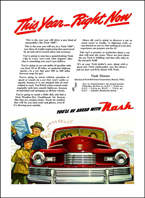1946 Nash Ad "This Year - Right Now"