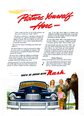 1946 Nash Ad "Picture yourself here"