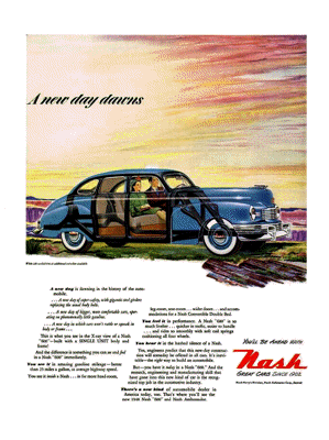 1948 Nash Ad “A new day dawns”