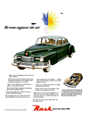 1948 Nash Ad "We even engineer the air"
