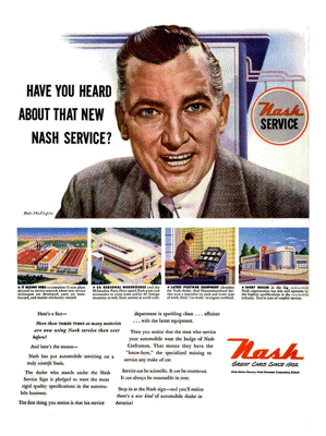 1948 Nash Service Ad "Have you heard about the new Nash service?"