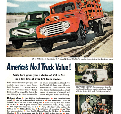 1950 Ford Truck Print Ad “21 Smart ideas for 1950”