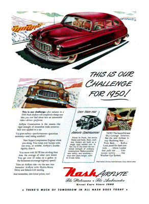 1950 Nash Ambassador Ad "Airflyte Construction"