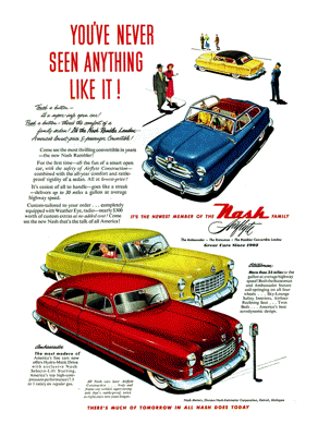 1950 Nash All-line Ad "You've never seen anything like it!"