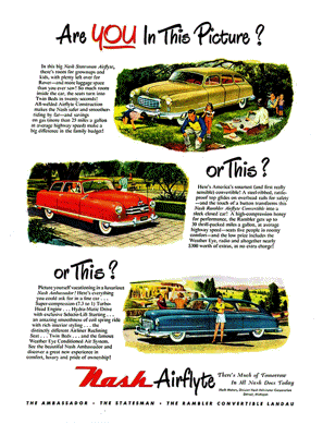 1950 Nash All-line Ad "Are you in this picture?"