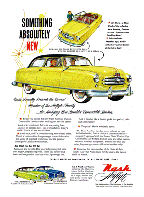 1950 Nash Rambler Ad "Something Absolutely New"