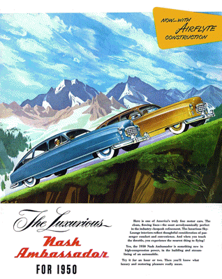 1950 Nash Ambassador Foldout Brochure