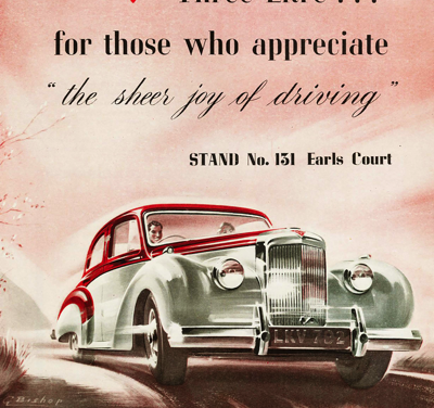 1952 Alvis Ad “. . . for those who appreciate the sheer joy of driving.”
